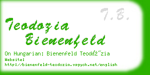 teodozia bienenfeld business card